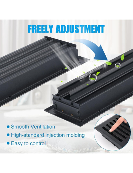 Juego de 12 rejillas de piso Baquler 10x25 cm con filtros