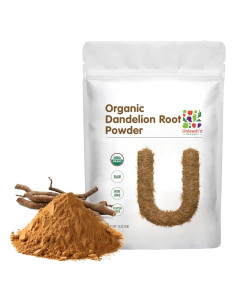 Polvo de Raíz de Diente de León Orgánico Unleash'd 450g - Vegano, Apoyo Digestivo