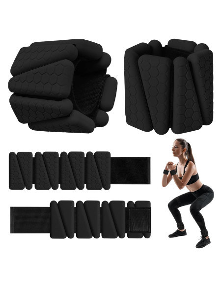 Pesas de Muñeca Ajustables FOUUAAOOU 0.9kg para Yoga y Gimnasio