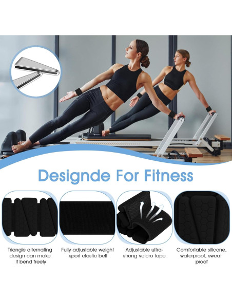 Pesas de Muñeca Ajustables FOUUAAOOU 0.9kg para Yoga y Gimnasio