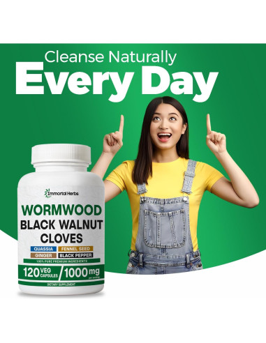 Cápsulas de Ajenjo Dulce Immortal Herbs 120 unidades 7 en 1