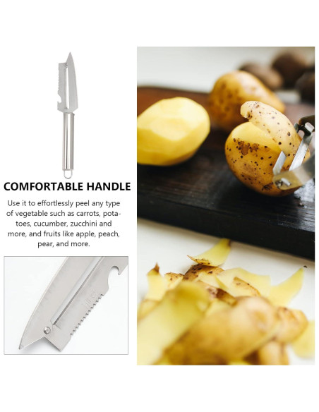 Cuchillo Pelador Multifuncional BESTonZON Acero Inoxidable 2 Pcs
