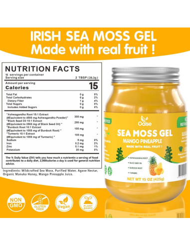 Gel de Musgo Marino Irlandés OALSE 425g Mango Piña Vegano