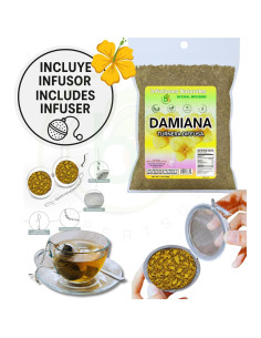 Té de Hoja de Damiana 113g Bexperts - Infusor Acero Inoxidable 2