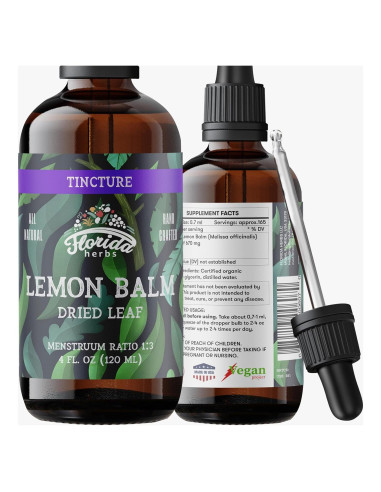 Tintura de Bálamo Limón Orgánico Florida Herbs 120 ml Vegana