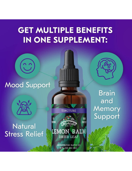 Tintura de Bálamo Limón Orgánico Florida Herbs 120 ml Vegana
