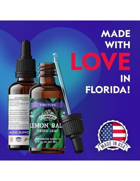 Tintura de Bálamo Limón Orgánico Florida Herbs 120 ml Vegana