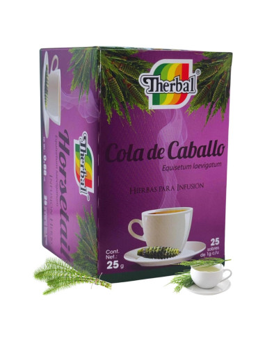 Té Cola de Caballo Therbal - 25 Bolsitas 100% Natural Vegano