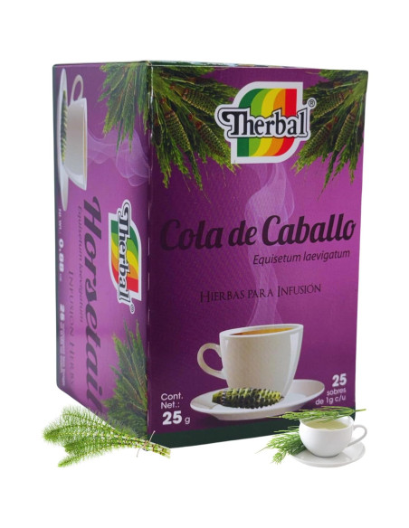 Té Cola de Caballo Therbal - 25 Bolsitas 100% Natural Vegano