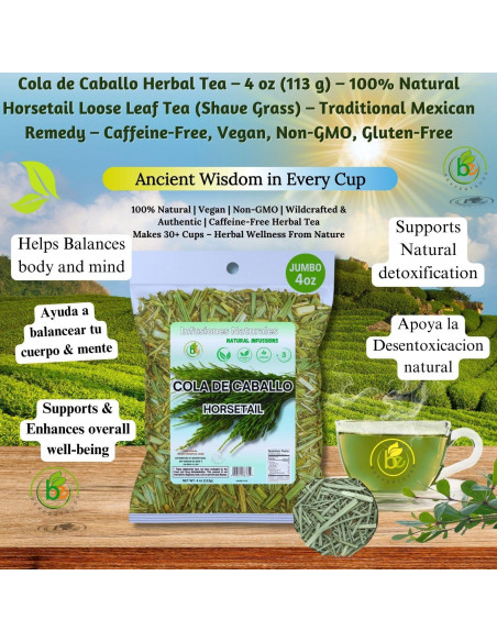 Té Herbal Cola de Caballo Bexperts 113 g - 100% Natural