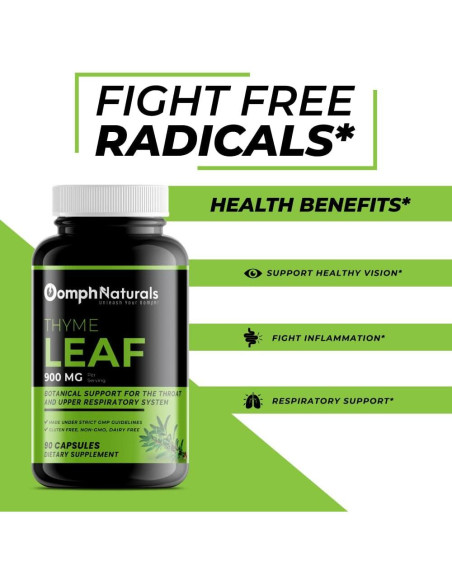 Extracto de Hoja de Tomillo Oomph Naturals 900mg 90 Cápsulas