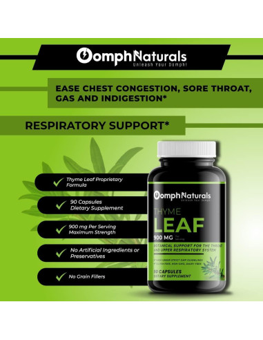 Extracto de Hoja de Tomillo Oomph Naturals 900mg 90 Cápsulas