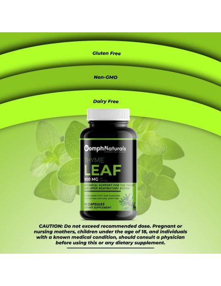 Extracto de Hoja de Tomillo Oomph Naturals 900mg 90 Cápsulas