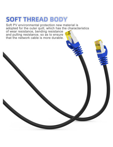 Cable Ethernet Cat 8 1.5 m AoforzTech Alta Velocidad