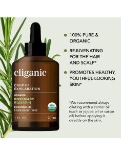 Aceite Esencial de Romero Orgánico Cliganic 100ml - Puro y Natural 2