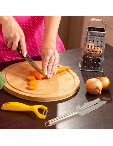 Cuchillo Pelador Multifuncional BESTonZON Acero Inoxidable 2 Pcs