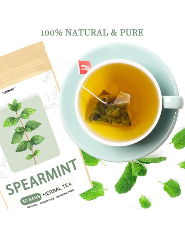 Té de Menta Verde Orgánico T'SMOMENT 30 Bolsitas 100% Natural
