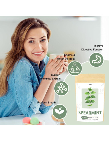 Té de Menta Verde Orgánico T'SMOMENT 30 Bolsitas 100% Natural