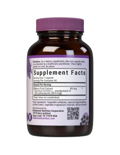 Suplemento de Extracto de Arándano Bluebonnet 60 Cápsulas Veganas 2