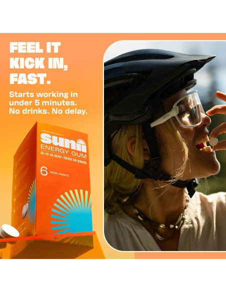 Chicle Energético Sunii - 50mg Cafeína, Sin Azúcar, 48pcs