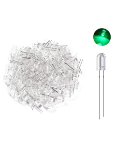 100 Diodos LED 3mm Verdes YIWANSON - Brillantes y Eficientes