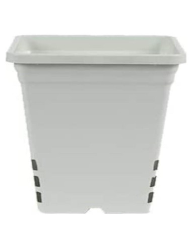 Maceta Plástica Alta SUNPACK 22.86 cm Blanca con Drenaje
