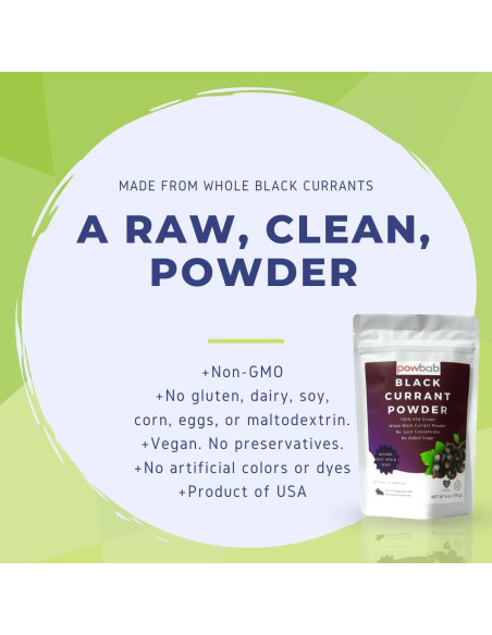 Polvo de Grosella Negra 100% powbab - 170g Sin Azúcar