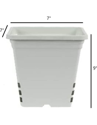 Maceta Plástica Alta SUNPACK 22.86 cm Blanca con Drenaje