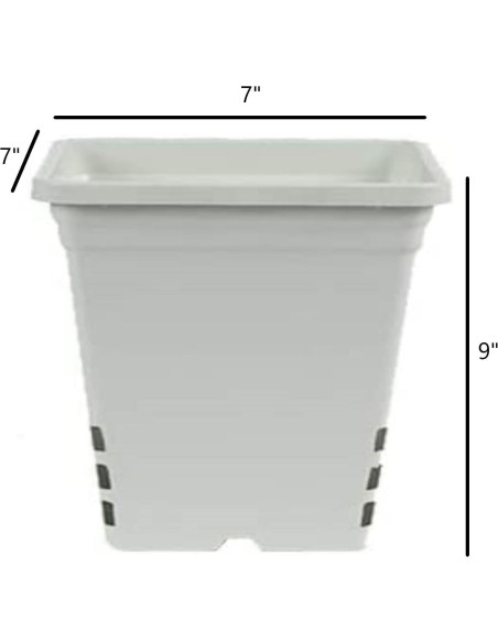 Maceta Plástica Alta SUNPACK 22.86 cm Blanca con Drenaje