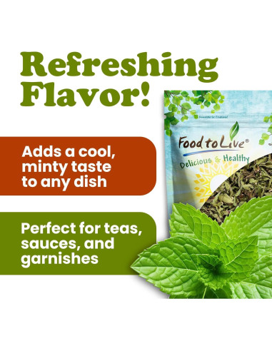 Hojas de Menta Verde Orgánica Food to Live 56.7g Secas