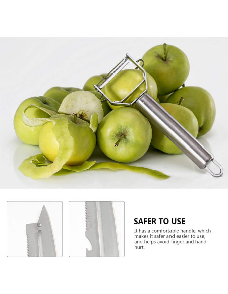 Cuchillo Pelador Multifuncional BESTonZON Acero Inoxidable 2 Pcs