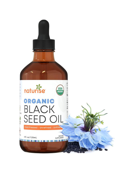 Aceite de Semilla Negra Orgánico Naturise 118 ml Prensado en Frío