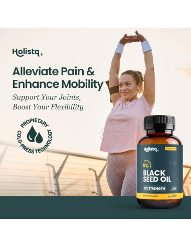 Cápsulas de Aceite de Semilla Negra Holistiq 120 Gelatinas Blandas