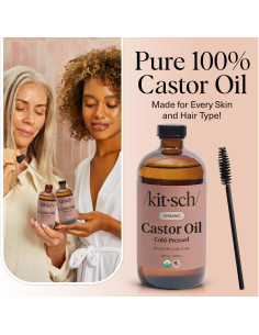 Aceite de Ricino Orgánico Kitsch 473 ml - Crecimiento Cabello y Piel 2
