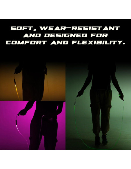 Cuerda de Saltar LED Elite Jumps - Ajustable y Recargable USB