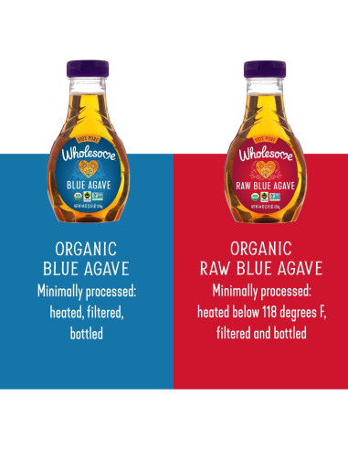 Néctar de Agave Azul Crudo Orgánico Wholesome 1.24 kg