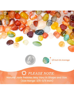 Piedras de Ágata Coloridas 0.91 kg SIDONG 1-1.5 cm Pulidas 2