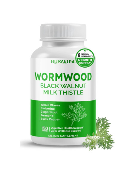 Cápsulas de Ajenjo NuraFuse 150 unidades - Apoyo Digestivo y Hepático