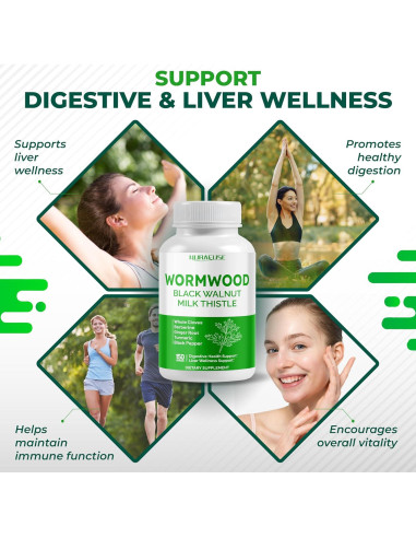 Cápsulas de Ajenjo NuraFuse 150 unidades - Apoyo Digestivo y Hepático