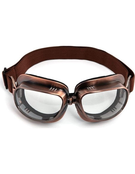 Gafas de Motocicleta Vintage Piloto ABS con Lentes UV
