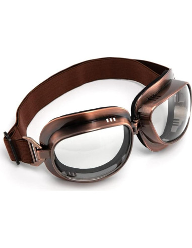 Gafas de Motocicleta Vintage Piloto ABS con Lentes UV