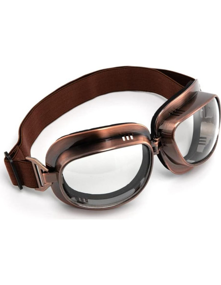 Gafas de Motocicleta Vintage Piloto ABS con Lentes UV