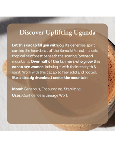 Cacao Ceremonial Orgánico Ora - Uganda Elevador 227g - Sin Azúcar