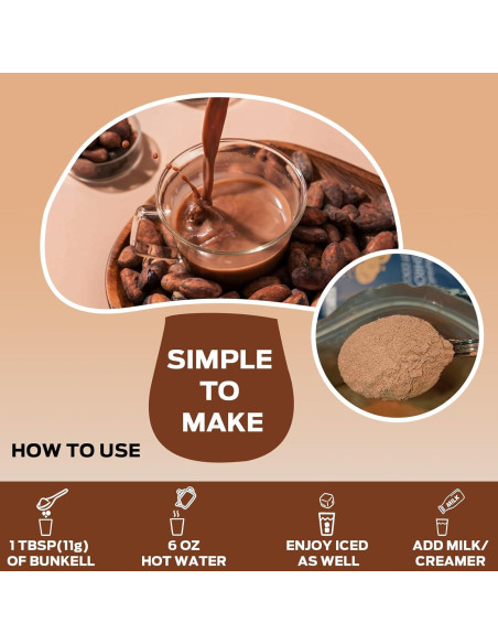 Cacao Caliente de Champiñones Bunkell 25 Porciones 177ml