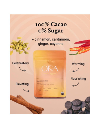 Cacao Ceremonial Orgánico Ora - 454g con Especias Oaxaqueñas