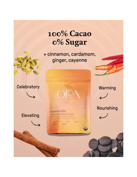 Cacao Ceremonial Orgánico Ora - 454g con Especias Oaxaqueñas