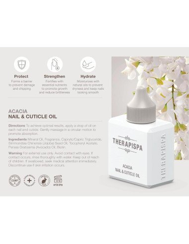 Aceite para Uñas y Cutículas Acacia 59.15 ml - AIIN COSMETICS