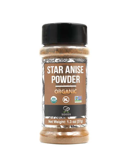 Polvo Orgánico de Anís Estrellado Soeos 37g - Especia Natural