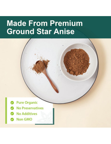 Polvo Orgánico de Anís Estrellado Soeos 37g - Especia Natural