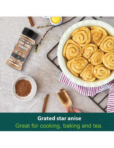 Polvo Orgánico de Anís Estrellado Soeos 37g - Especia Natural